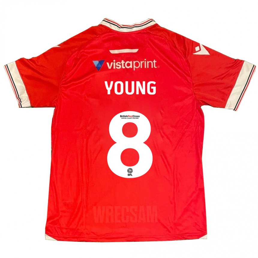 Niño Fútbol Camiseta Luke Young #8 Rojo 1ª Equipación 2023/24 Perú