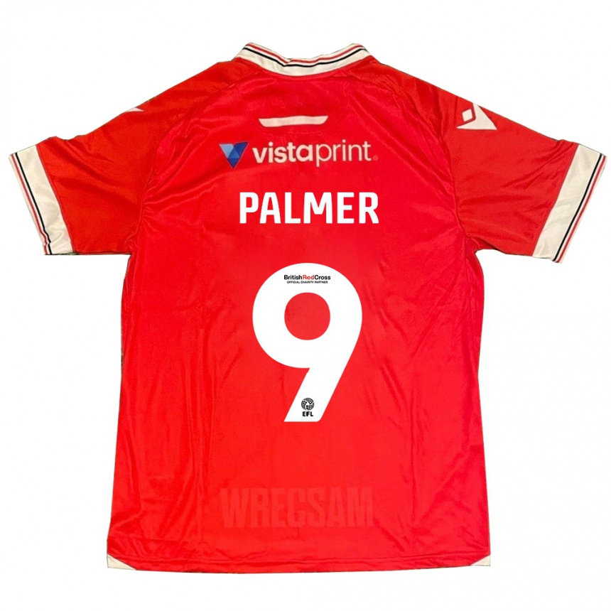 Niño Fútbol Camiseta Ollie Palmer #9 Rojo 1ª Equipación 2023/24 Perú