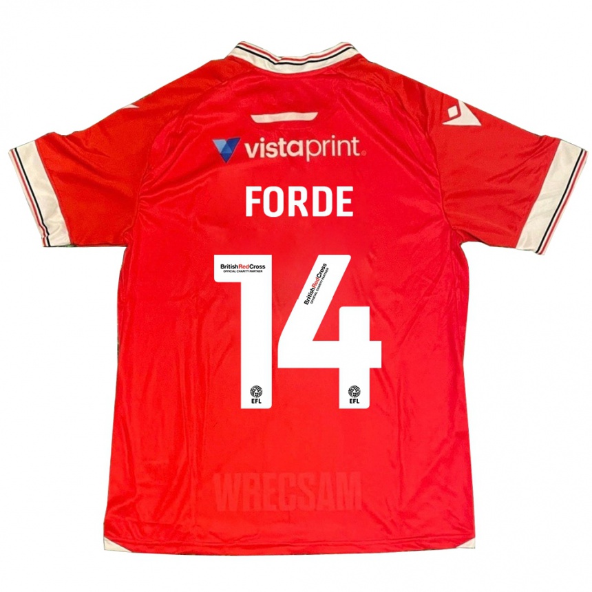 Niño Fútbol Camiseta Anthony Forde #14 Rojo 1ª Equipación 2023/24 Perú