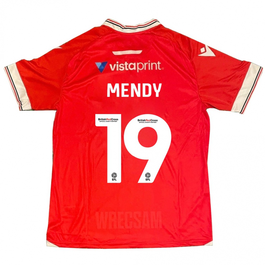 Niño Fútbol Camiseta Jacob Mendy #19 Rojo 1ª Equipación 2023/24 Perú