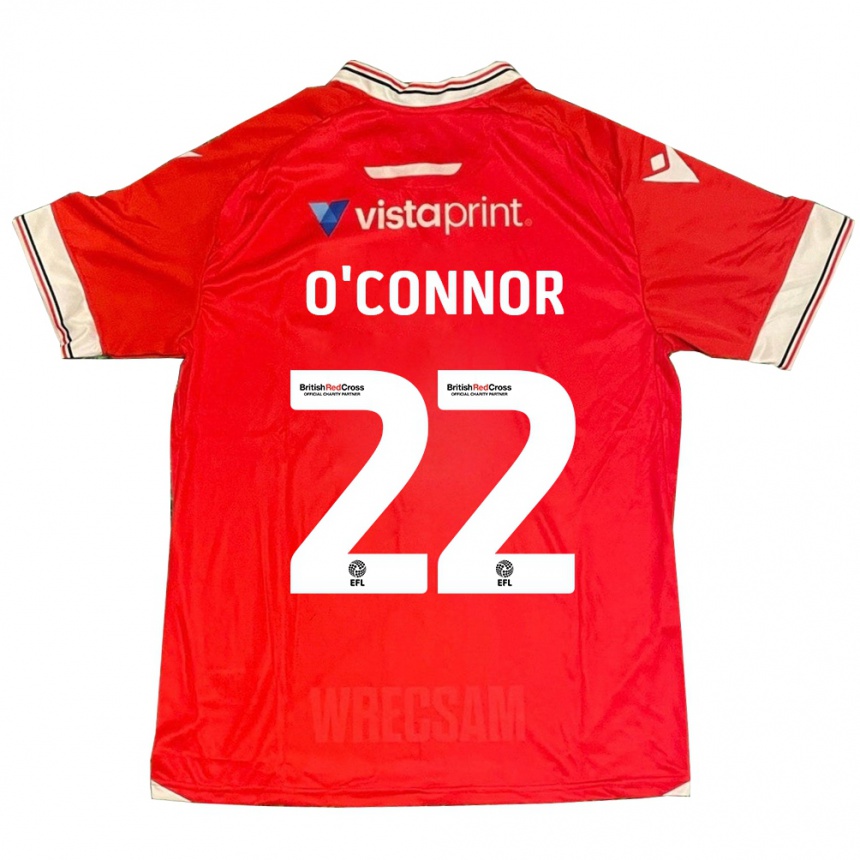 Niño Fútbol Camiseta Thomas O'connor #22 Rojo 1ª Equipación 2023/24 Perú