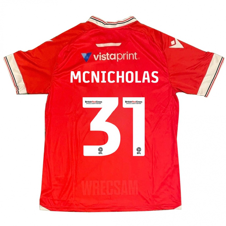 Niño Fútbol Camiseta Luke Mcnicholas #31 Rojo 1ª Equipación 2023/24 Perú