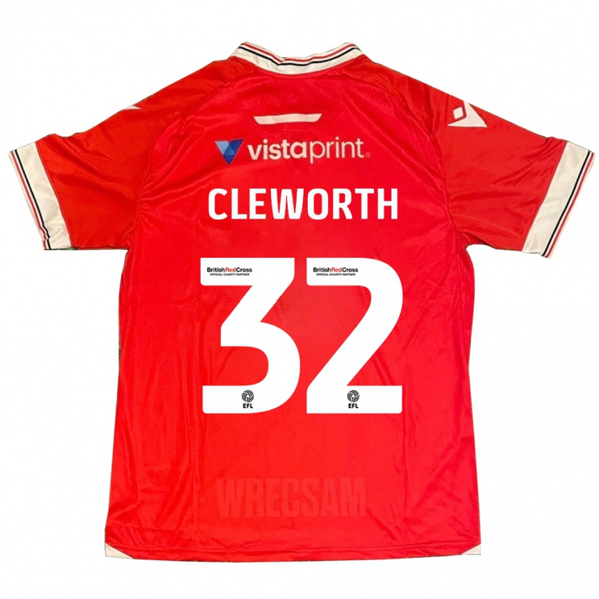 Niño Fútbol Camiseta Max Cleworth #32 Rojo 1ª Equipación 2023/24 Perú