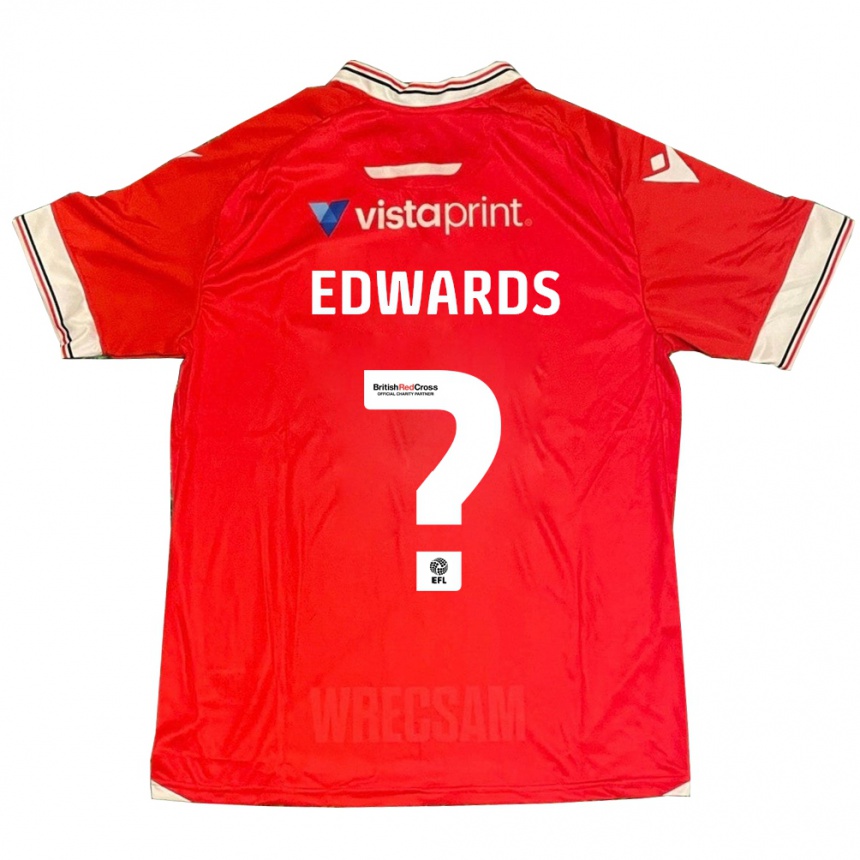 Niño Fútbol Camiseta Callum Edwards #0 Rojo 1ª Equipación 2023/24 Perú