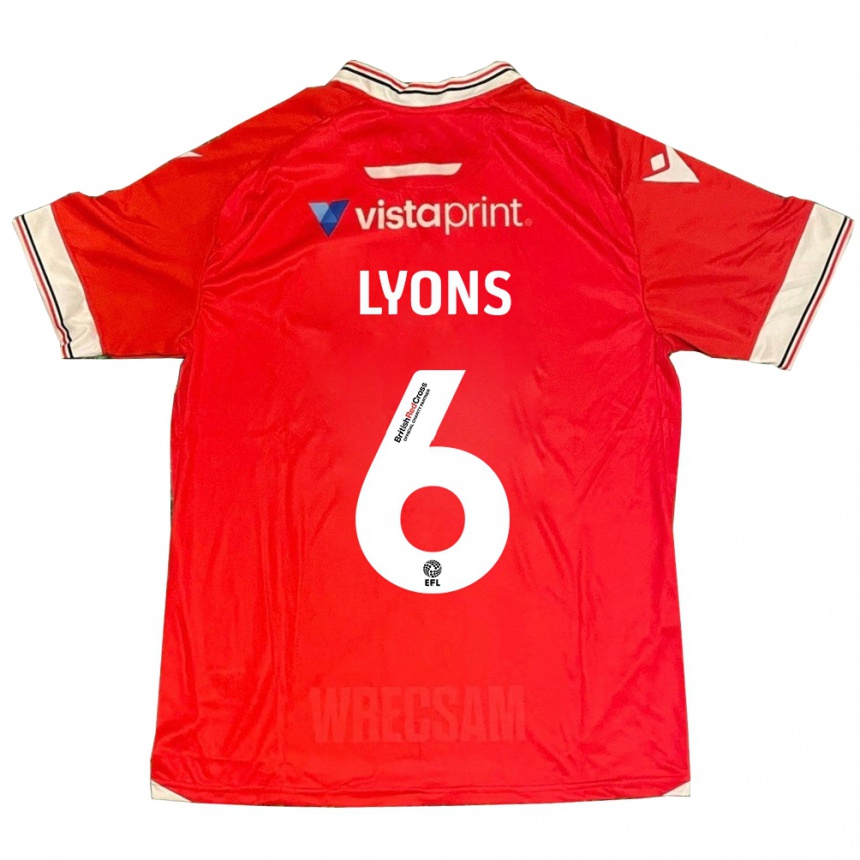 Niño Fútbol Camiseta Lauryn Lyons #6 Rojo 1ª Equipación 2023/24 Perú