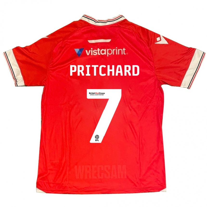 Niño Fútbol Camiseta Rebecca Pritchard #7 Rojo 1ª Equipación 2023/24 Perú