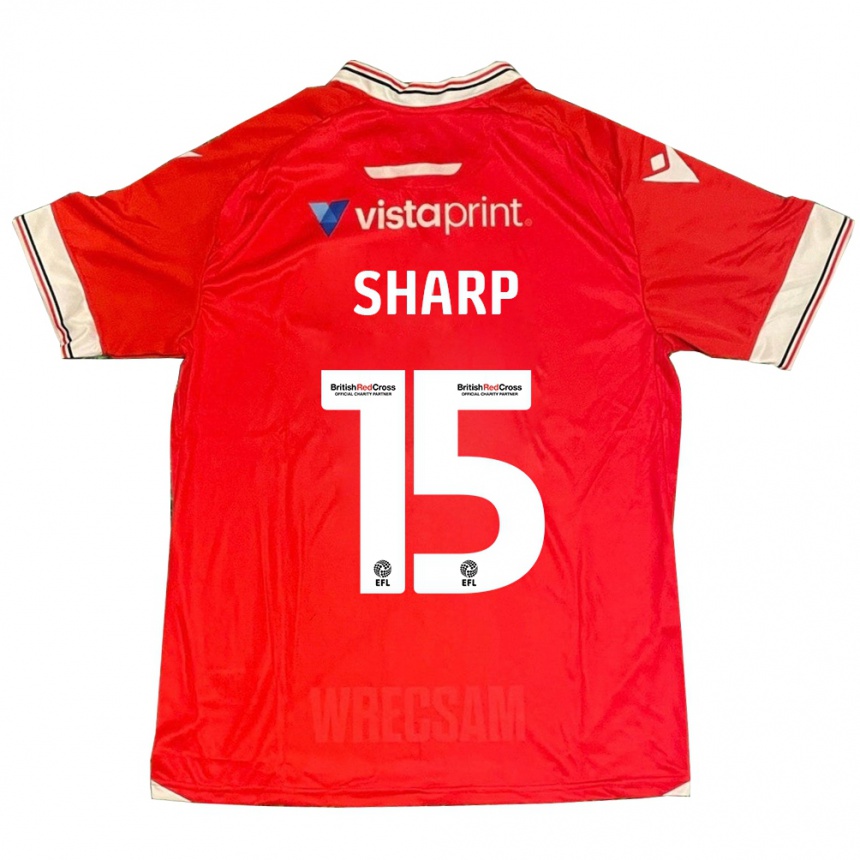 Niño Fútbol Camiseta Katie Sharp #15 Rojo 1ª Equipación 2023/24 Perú