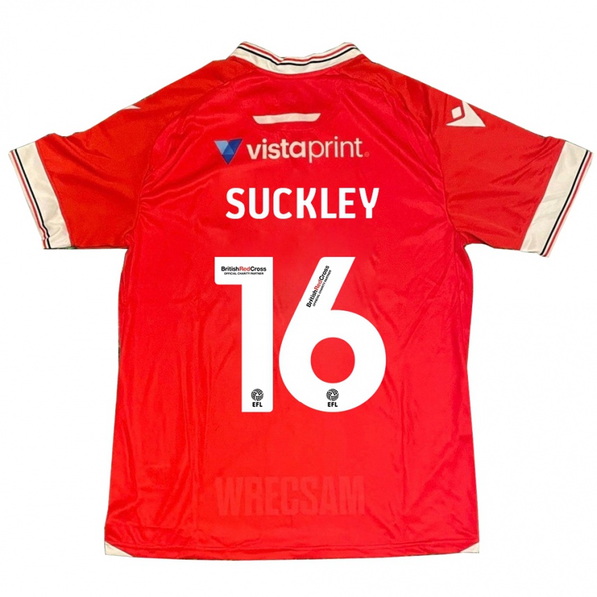 Niño Fútbol Camiseta Ava Suckley #16 Rojo 1ª Equipación 2023/24 Perú