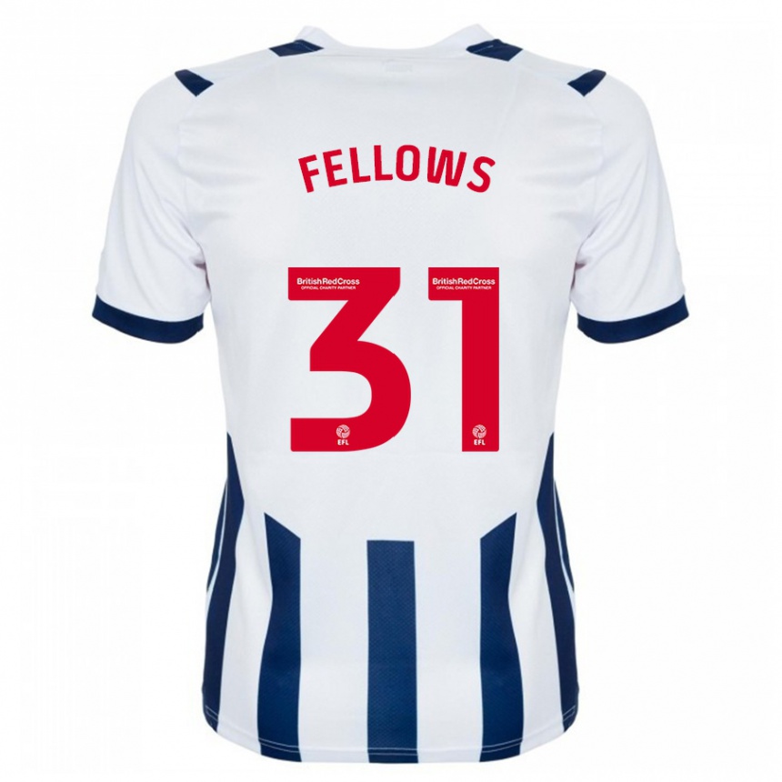 Niño Fútbol Camiseta Tom Fellows #31 Blanco 1ª Equipación 2023/24 Perú