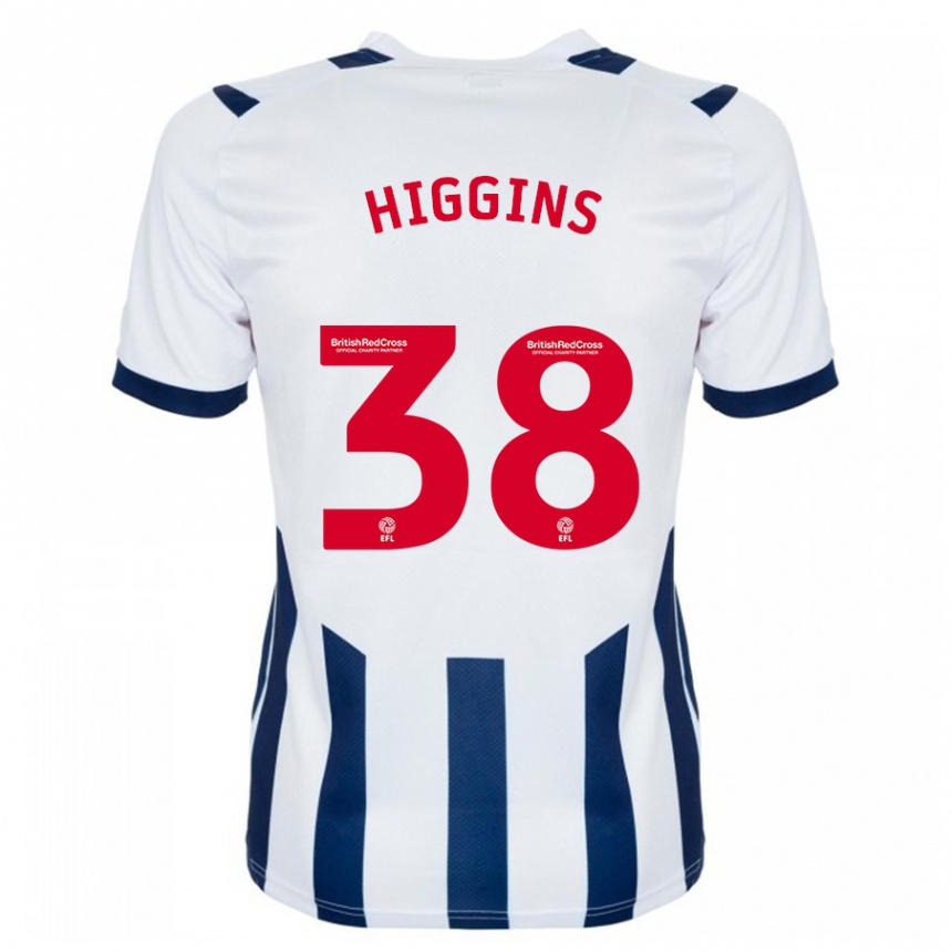 Niño Fútbol Camiseta Akeel Higgins #38 Blanco 1ª Equipación 2023/24 Perú