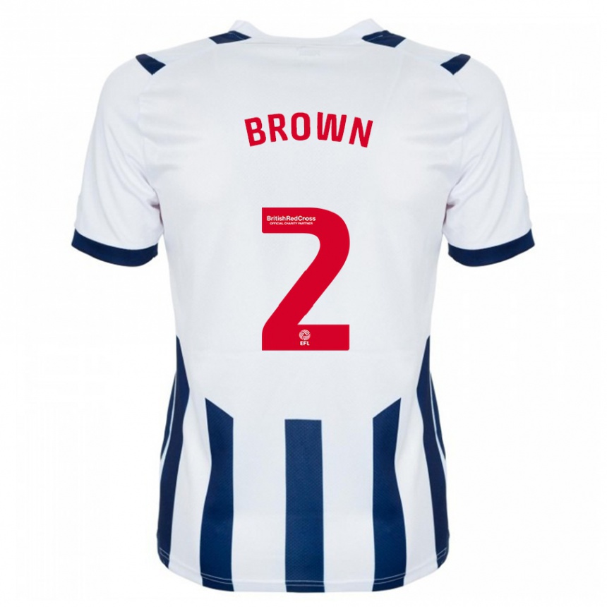 Niño Fútbol Camiseta Ashlee Brown #2 Blanco 1ª Equipación 2023/24 Perú