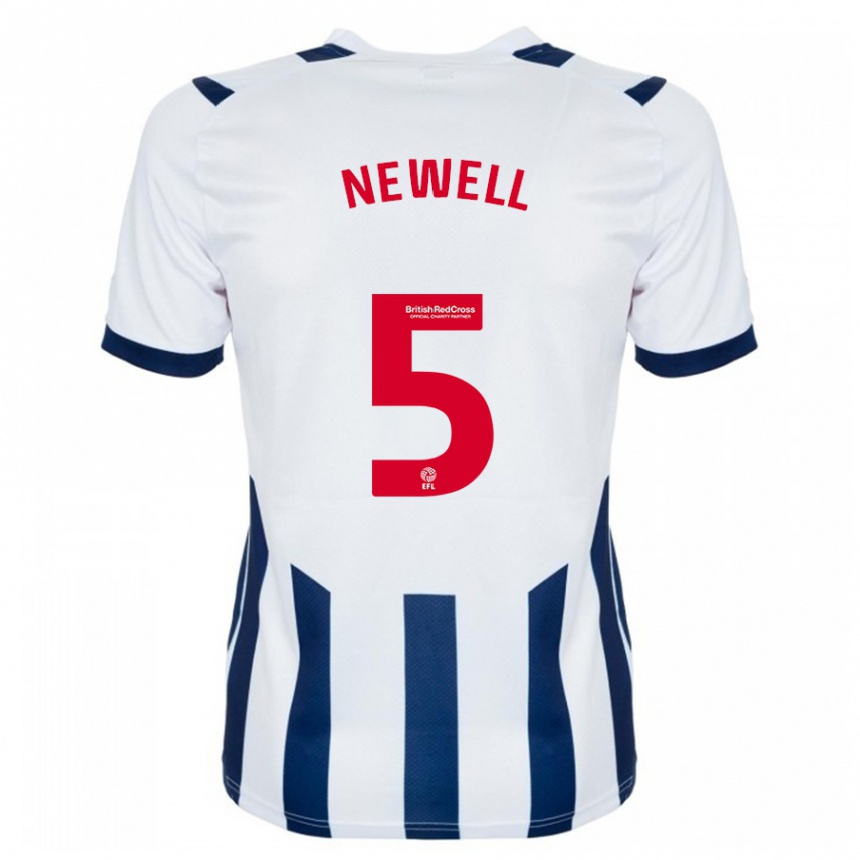 Niño Fútbol Camiseta Lucy Newell #5 Blanco 1ª Equipación 2023/24 Perú