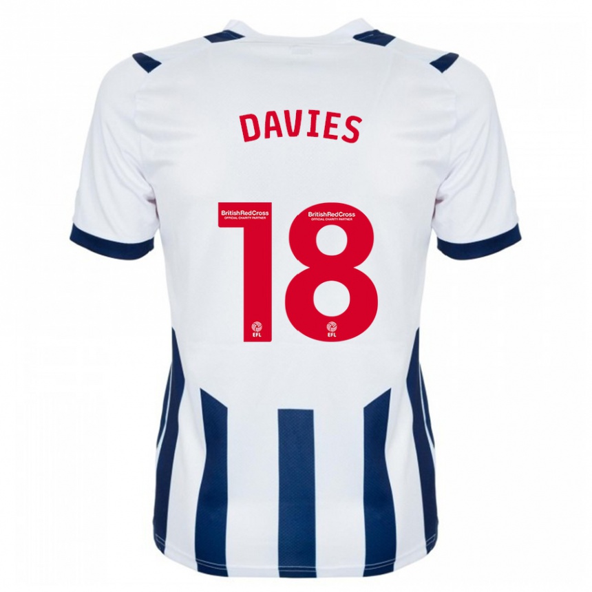 Niño Fútbol Camiseta Jessica Davies #18 Blanco 1ª Equipación 2023/24 Perú