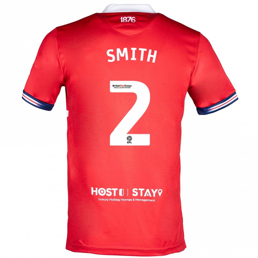 Niño Fútbol Camiseta Tommy Smith #2 Rojo 1ª Equipación 2023/24 Perú