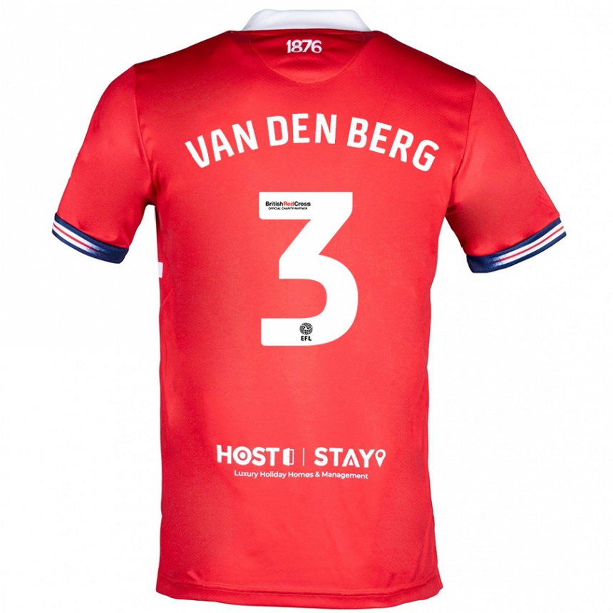 Niño Fútbol Camiseta Rav Van Den Berg #3 Rojo 1ª Equipación 2023/24 Perú