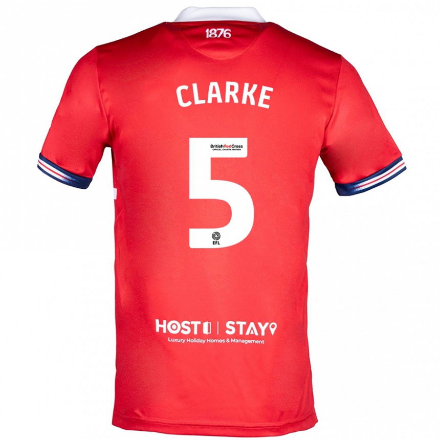 Niño Fútbol Camiseta Matt Clarke #5 Rojo 1ª Equipación 2023/24 Perú