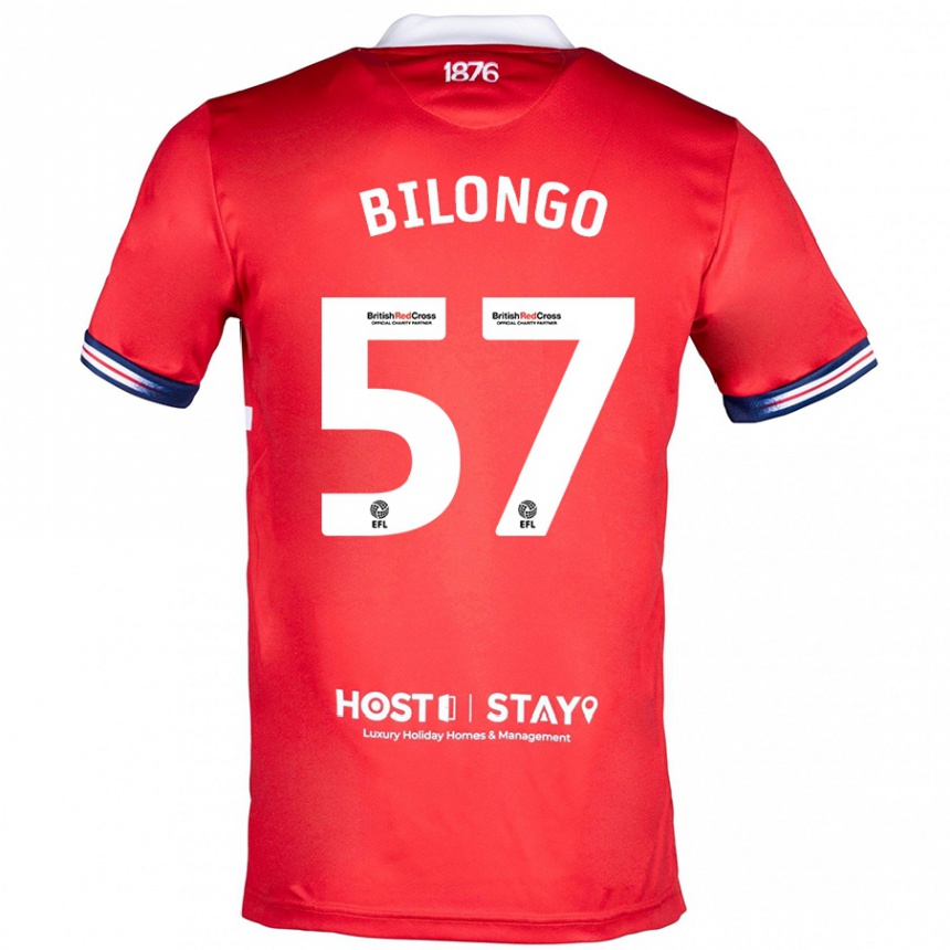 Niño Fútbol Camiseta Bryant Bilongo #57 Rojo 1ª Equipación 2023/24 Perú