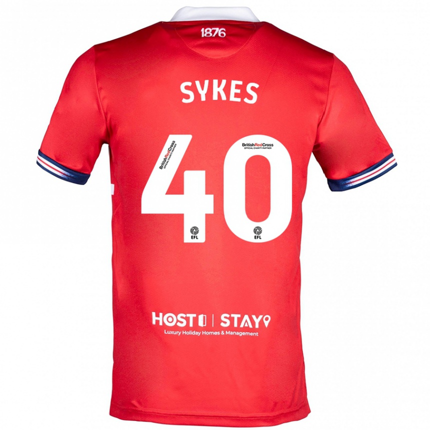 Niño Fútbol Camiseta Cain Sykes #40 Rojo 1ª Equipación 2023/24 Perú