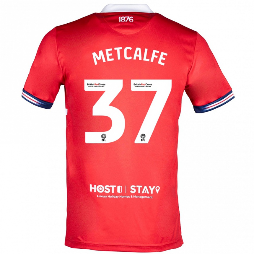 Niño Fútbol Camiseta Max Metcalfe #37 Rojo 1ª Equipación 2023/24 Perú