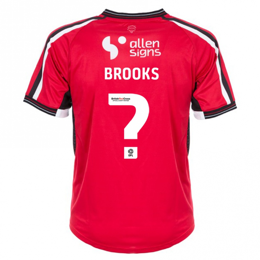 Niño Fútbol Camiseta Billy Brooks #0 Rojo 1ª Equipación 2023/24 Perú