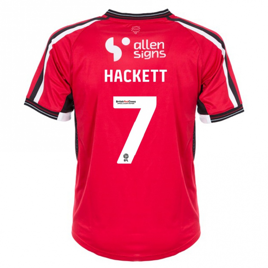 Niño Fútbol Camiseta Reeco Hackett #7 Rojo 1ª Equipación 2023/24 Perú