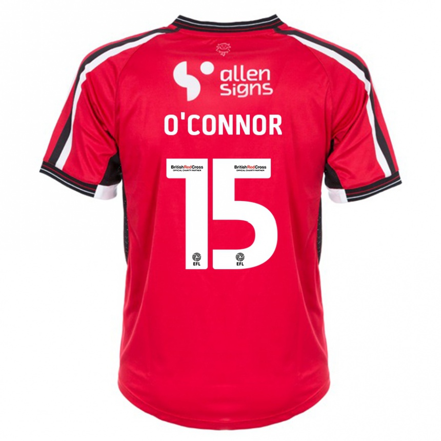 Niño Fútbol Camiseta Paudie O'connor #15 Rojo 1ª Equipación 2023/24 Perú