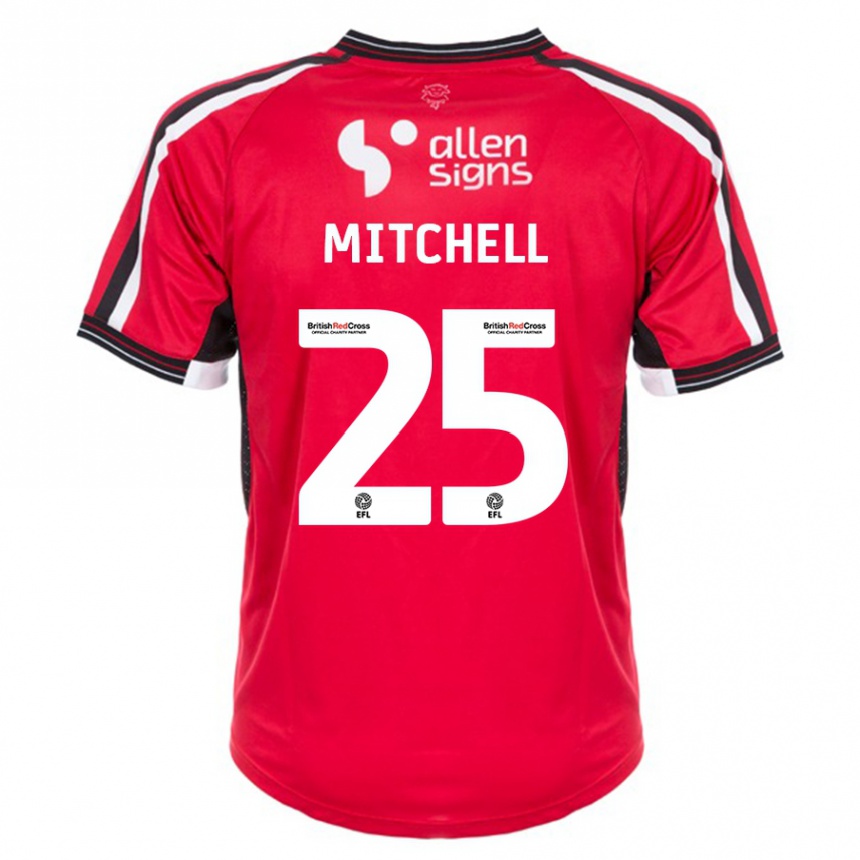 Niño Fútbol Camiseta Alex Mitchell #25 Rojo 1ª Equipación 2023/24 Perú