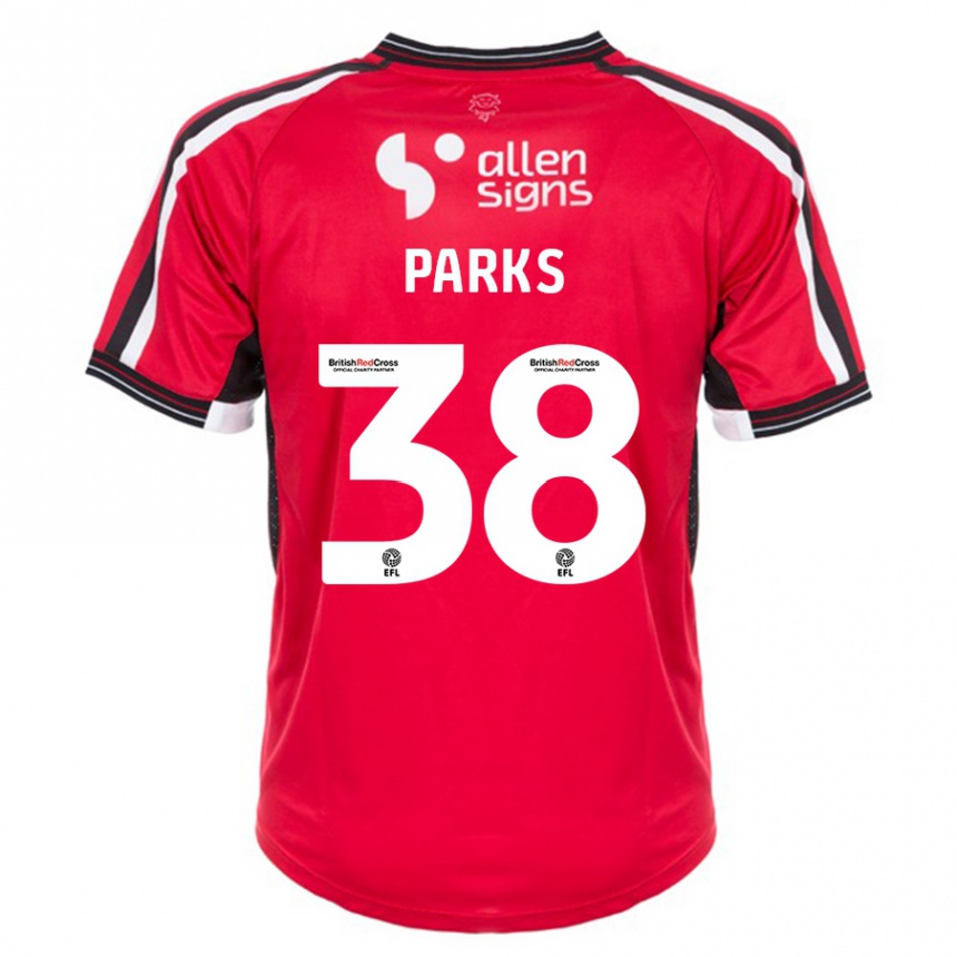 Niño Fútbol Camiseta Charlie Parks #38 Rojo 1ª Equipación 2023/24 Perú