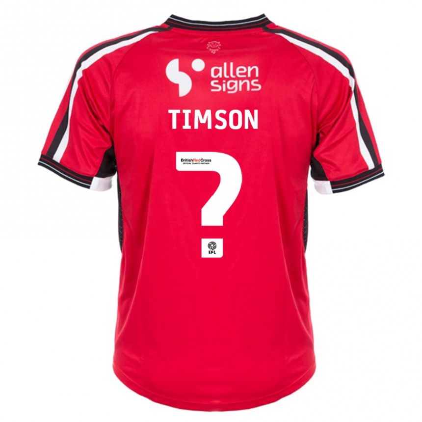 Niño Fútbol Camiseta Lana Timson #0 Rojo 1ª Equipación 2023/24 Perú