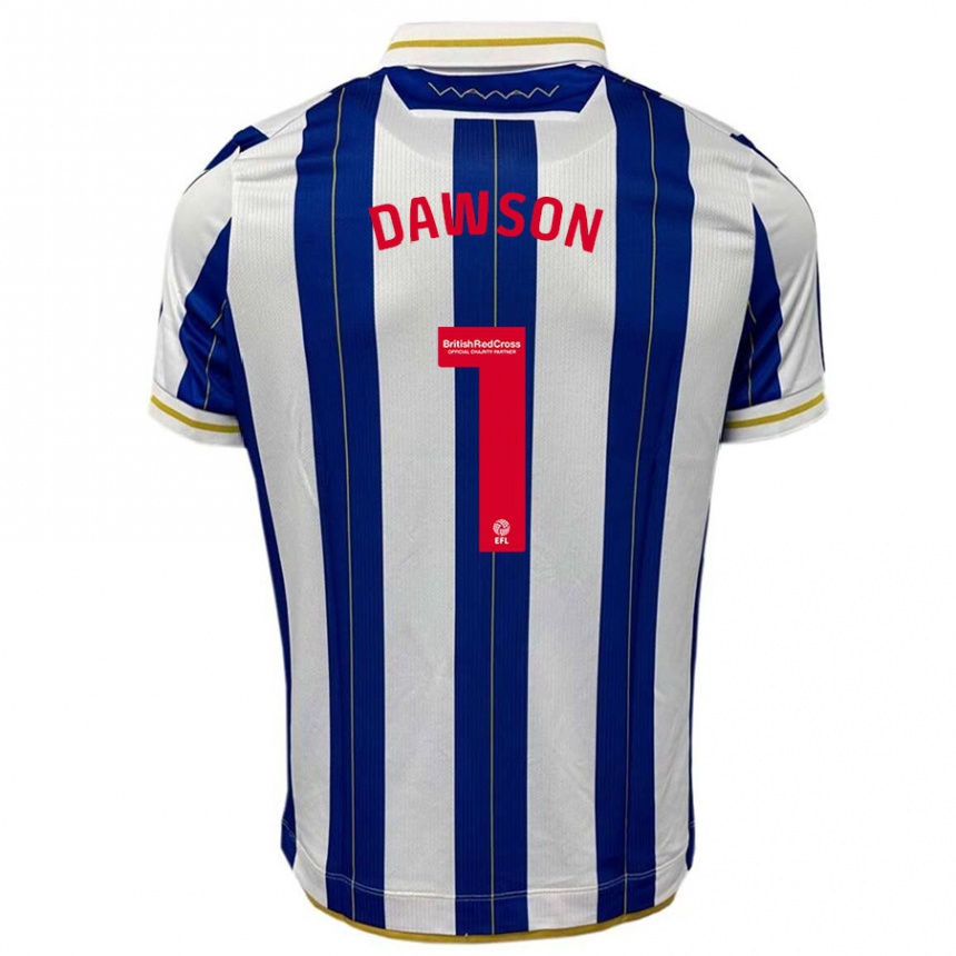 Niño Fútbol Camiseta Cameron Dawson #1 Azul Blanco 1ª Equipación 2023/24 Perú