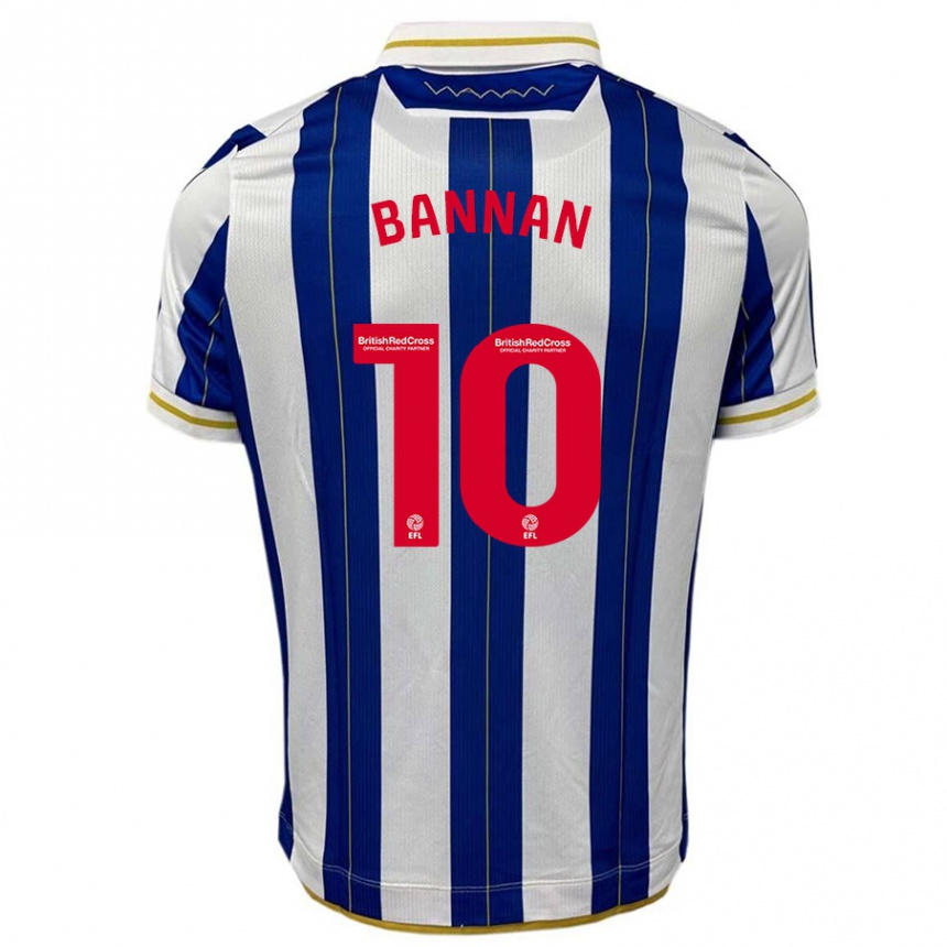 Niño Fútbol Camiseta Barry Bannan #10 Azul Blanco 1ª Equipación 2023/24 Perú