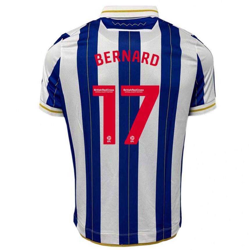 Niño Fútbol Camiseta Di'shon Bernard #17 Azul Blanco 1ª Equipación 2023/24 Perú