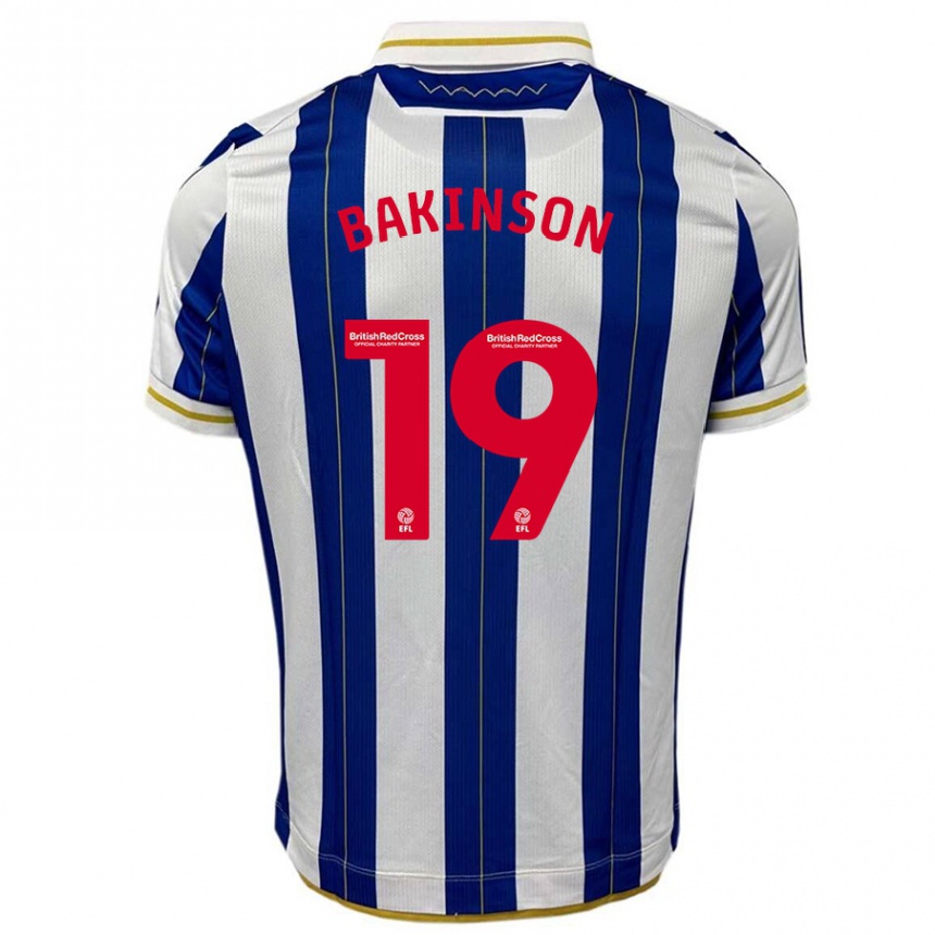 Niño Fútbol Camiseta Tyreeq Bakinson #19 Azul Blanco 1ª Equipación 2023/24 Perú