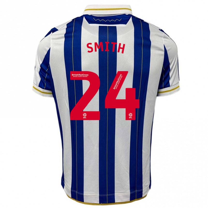 Niño Fútbol Camiseta Michael Smith #24 Azul Blanco 1ª Equipación 2023/24 Perú