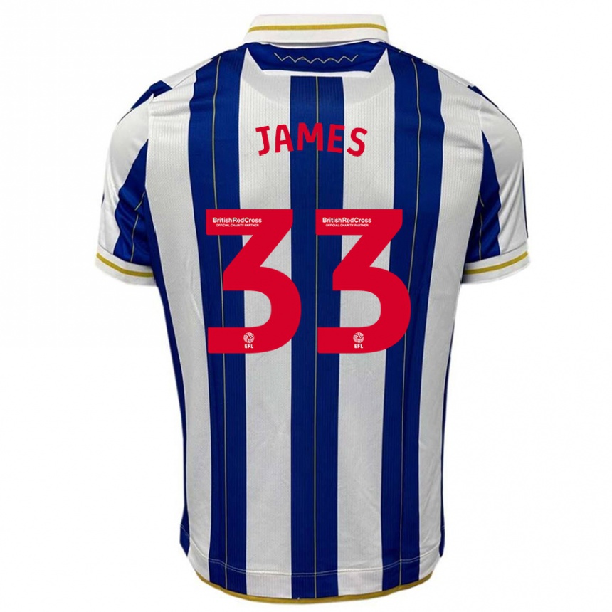 Niño Fútbol Camiseta Reece James #33 Azul Blanco 1ª Equipación 2023/24 Perú