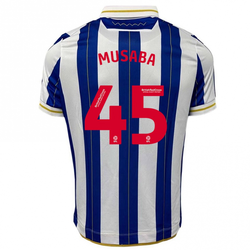 Niño Fútbol Camiseta Anthony Musaba #45 Azul Blanco 1ª Equipación 2023/24 Perú