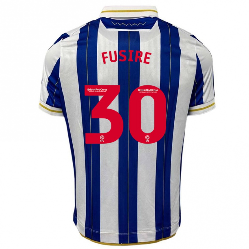 Niño Fútbol Camiseta Sean Fusire #30 Azul Blanco 1ª Equipación 2023/24 Perú