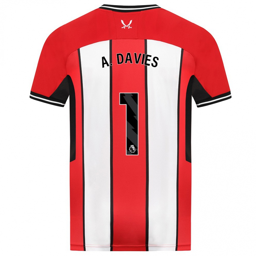 Niño Fútbol Camiseta Adam Davies #1 Rojo 1ª Equipación 2023/24 Perú