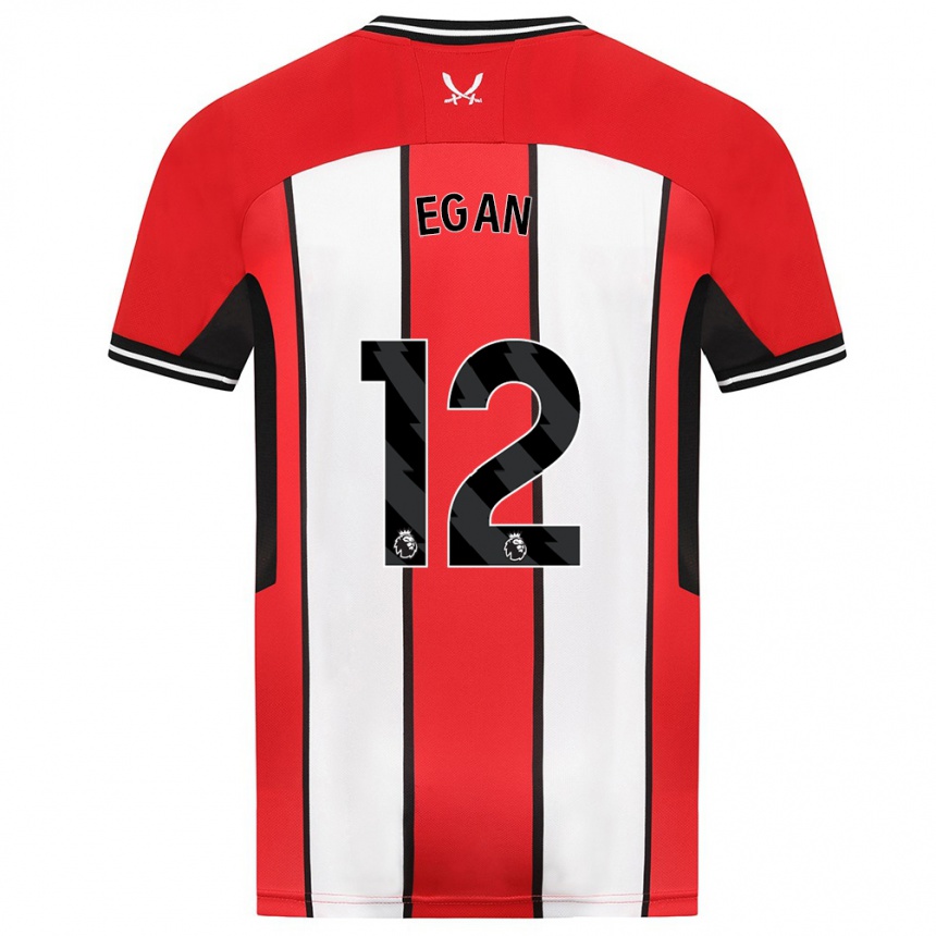 Niño Fútbol Camiseta John Egan #12 Rojo 1ª Equipación 2023/24 Perú