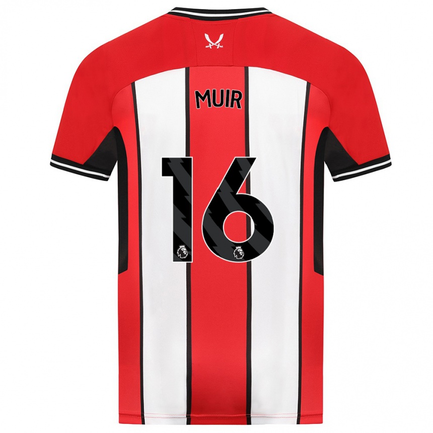 Niño Fútbol Camiseta Chene Muir #16 Rojo 1ª Equipación 2023/24 Perú