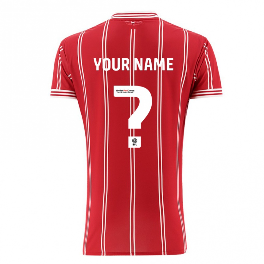 Niño Fútbol Camiseta Su Nombre #0 Rojo 1ª Equipación 2023/24 Perú