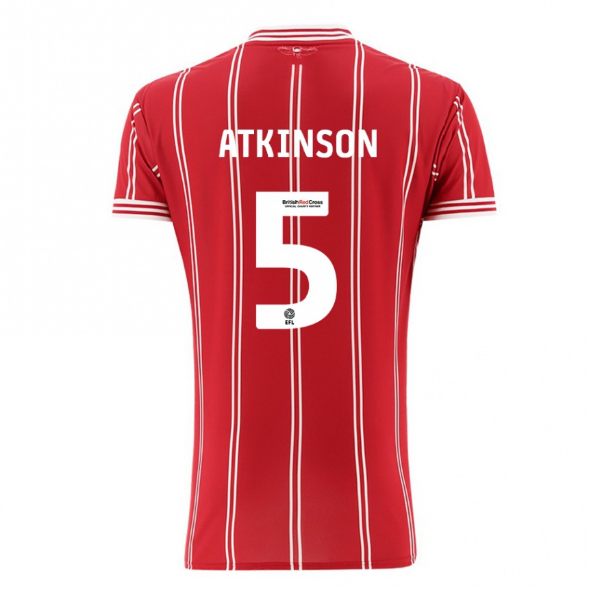 Niño Fútbol Camiseta Rob Atkinson #5 Rojo 1ª Equipación 2023/24 Perú