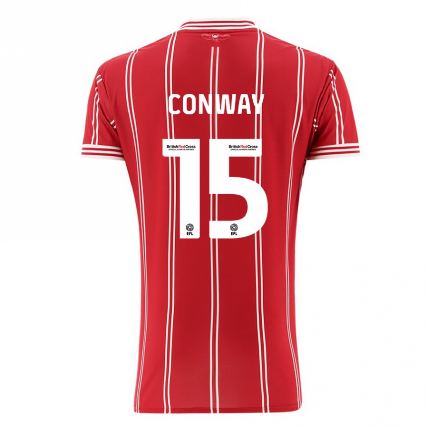 Niño Fútbol Camiseta Tommy Conway #15 Rojo 1ª Equipación 2023/24 Perú