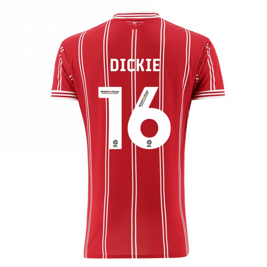 Niño Fútbol Camiseta Rob Dickie #16 Rojo 1ª Equipación 2023/24 Perú