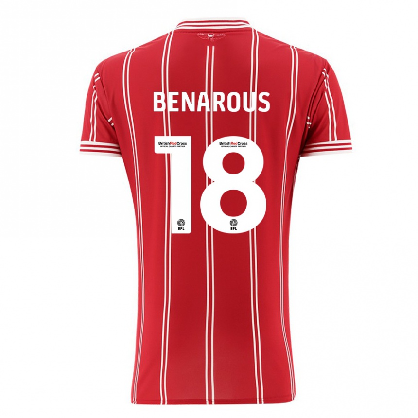 Niño Fútbol Camiseta Ayman Benarous #18 Rojo 1ª Equipación 2023/24 Perú