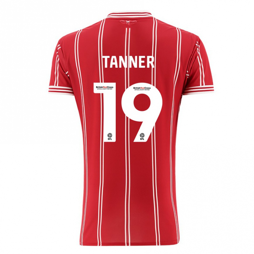 Niño Fútbol Camiseta George Tanner #19 Rojo 1ª Equipación 2023/24 Perú