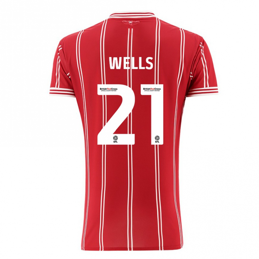 Niño Fútbol Camiseta Nahki Wells #21 Rojo 1ª Equipación 2023/24 Perú