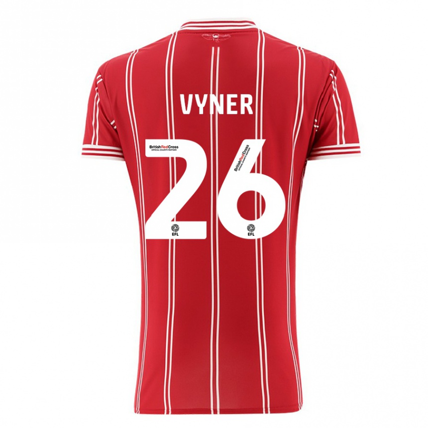 Niño Fútbol Camiseta Zak Vyner #26 Rojo 1ª Equipación 2023/24 Perú