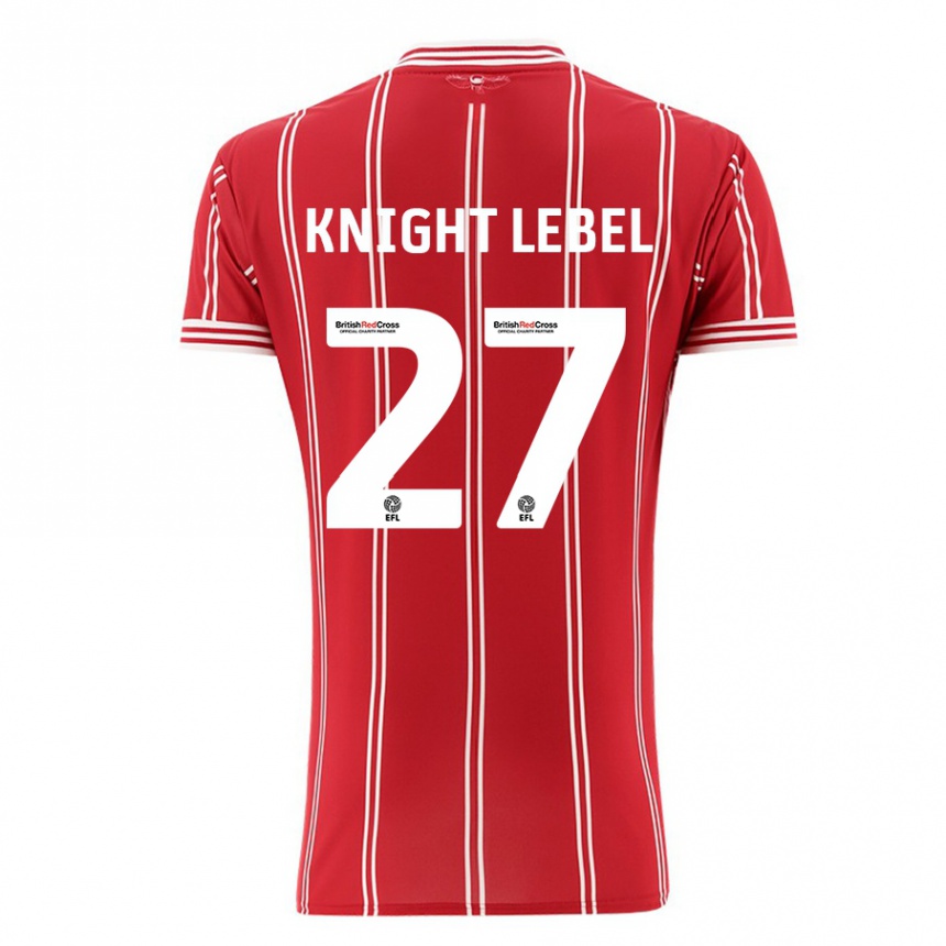 Niño Fútbol Camiseta Jamie Knight-Lebel #27 Rojo 1ª Equipación 2023/24 Perú