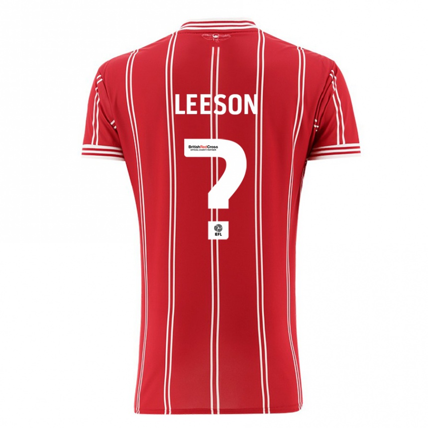 Niño Fútbol Camiseta Harry Leeson #0 Rojo 1ª Equipación 2023/24 Perú